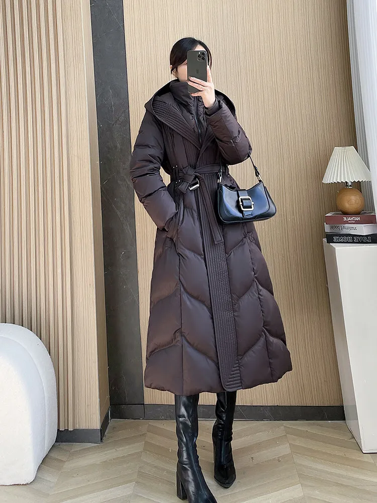 Женский длинный стильный пуховик из двух предметов, зимний новый облегающий пояс с капюшоном, модная утолщенная теплая верхняя одежда
Женский длинный стильный пуховик из двух предметов, зимний новый облегающий пояс с капюшоном, модная утолщенная теплая верхняя одежда