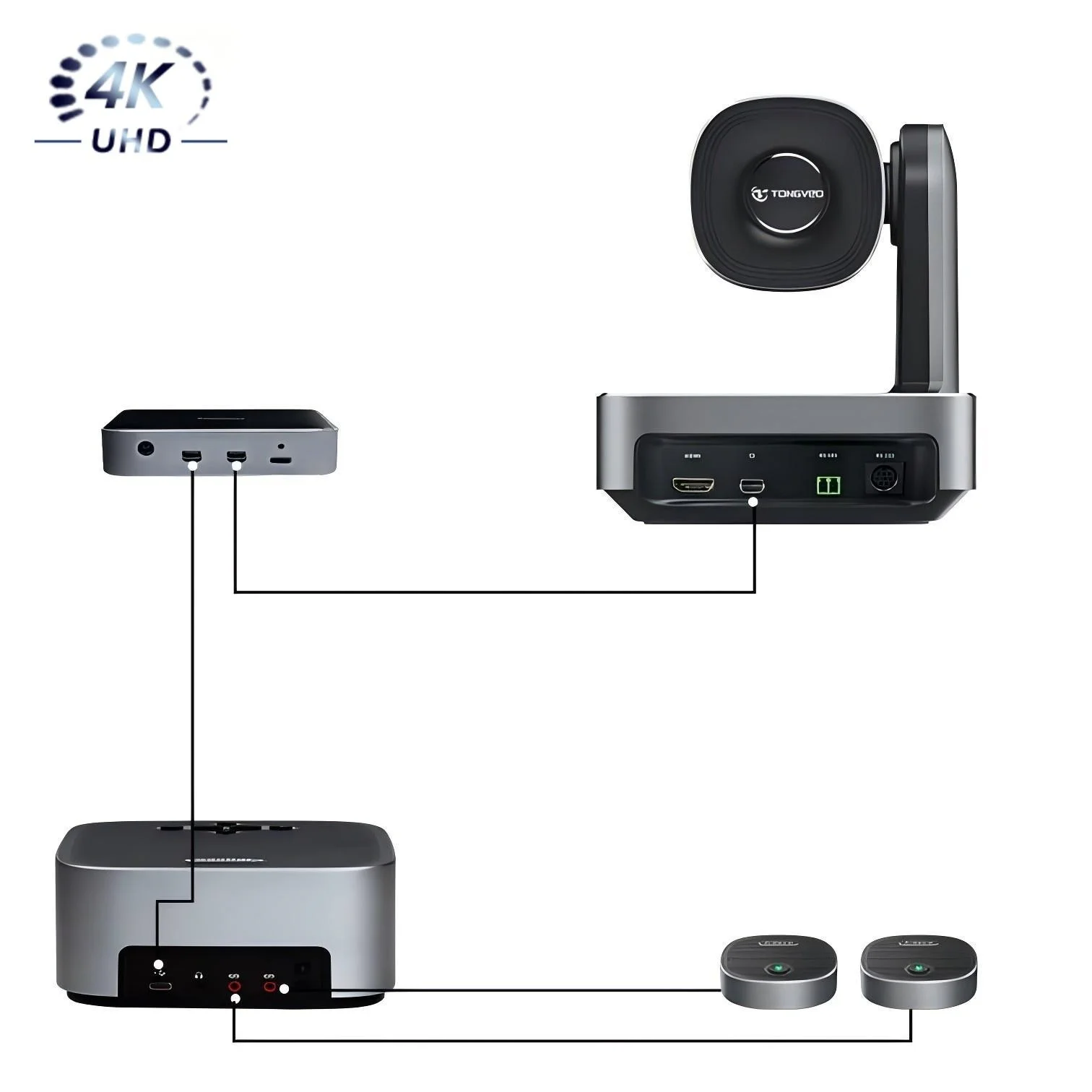 4K AV Conference Equipment 12X Zoom HD-MI Camera Wireless Microphone Speakerphone 2 Expansion Mics All in One Group
4K AV Conference Equipment 12X Zoom HD-MI Camera Wireless Microphone Speakerphone 2 Expansion Mics All in One Group