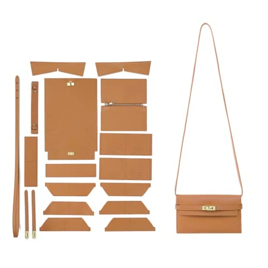 Designer Long Wallet DIY Kit for Women, Leather Purse Clutch Making Kits, Hand Stitched Leather Sewing Kit for Women's Bag, Han
Designer Long Wallet DIY Kit for Women, Leather Purse Clutch Making Kits, Hand Stitched Leather Sewing Kit for Women's Bag, Han