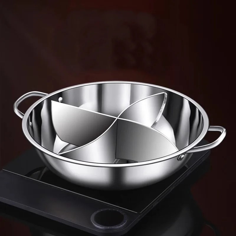 Stainless Steel Hot Pot 4 Divided Cookware Induction Little Sheep Pot Hot Pot Ruled Compatible Cooking Winter Party
Stainless Steel Hot Pot 4 Divided Cookware Induction Little Sheep Pot Hot Pot Ruled Compatible Cooking Winter Party