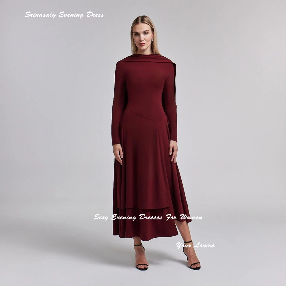Customized Crepe Burgundy Evening Dresses For Sexy Women Cocktail Party Gowns Tiered Ankle-length Corset Prom Dress 2025
Customized Crepe Burgundy Evening Dresses For Sexy Women Cocktail Party Gowns Tiered Ankle-length Corset Prom Dress 2025
