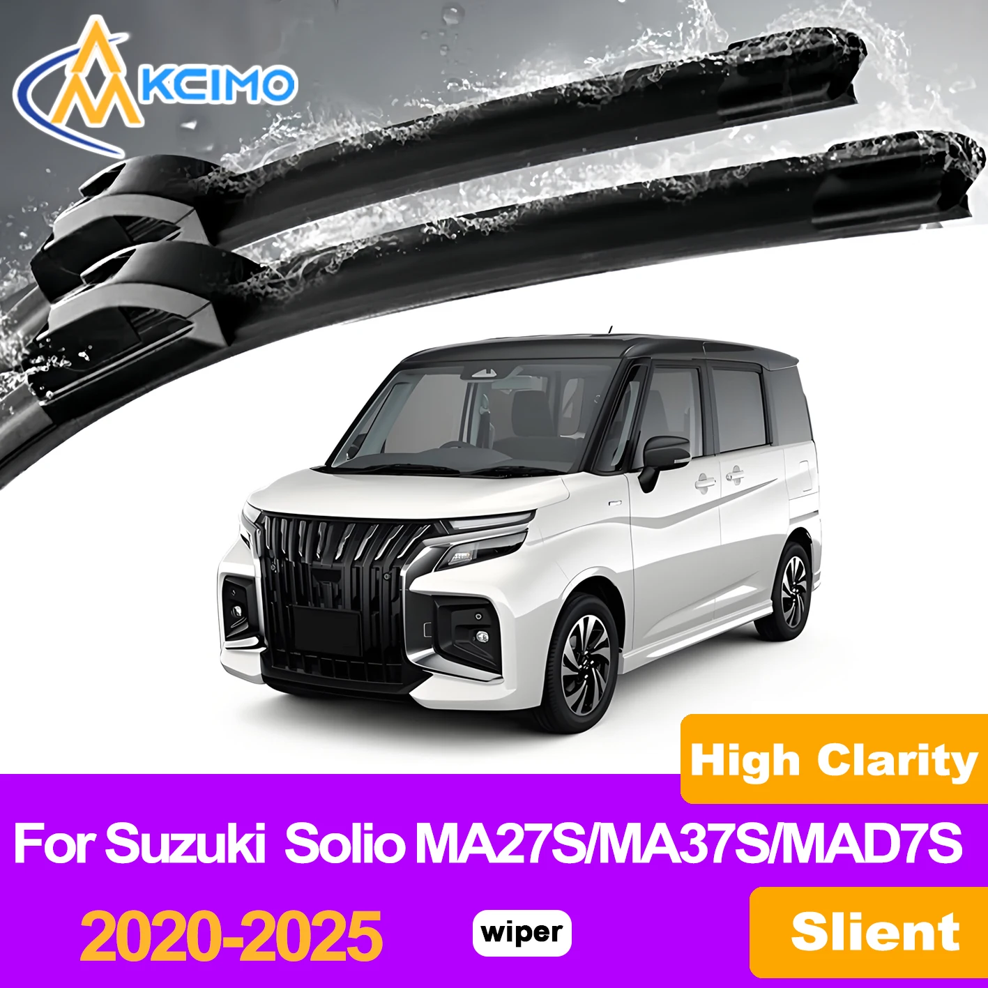 KCIMO 2PCS Front Windshield Wiper Blades For Suzuki Solio MA27S/MA37S/MAD7S 2020-2025, Quiet Streak Free Cleaning Replacement
KCIMO 2PCS Front Windshield Wiper Blades For Suzuki Solio MA27S/MA37S/MAD7S 2020-2025, Quiet Streak Free Cleaning Replacement