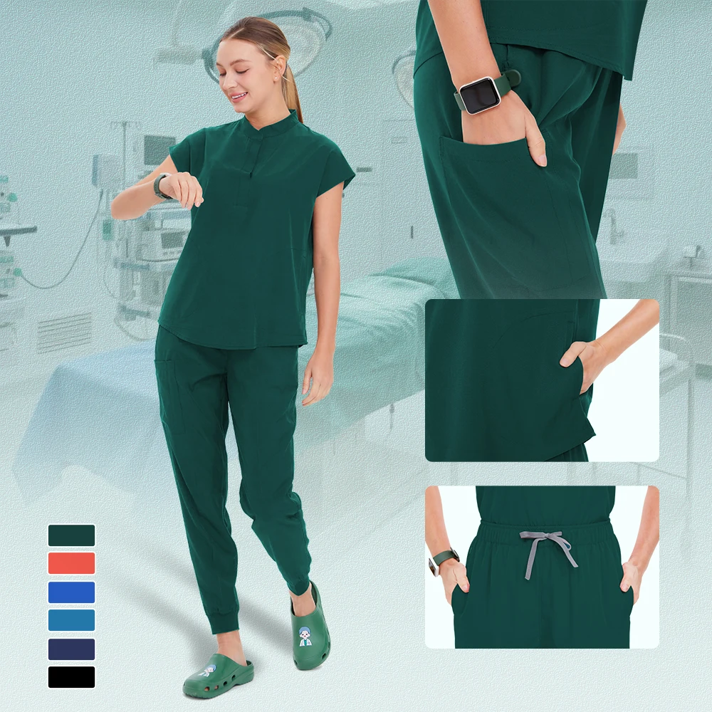 Mardrian Collar Medical Uniform Nurse Scrub Set Hodpital Dental Clinic Nursing Suit Jogger Pant Surgical Working Clothes S2202
Mardrian Collar Medical Uniform Nurse Scrub Set Hodpital Dental Clinic Nursing Suit Jogger Pant Surgical Working Clothes S2202