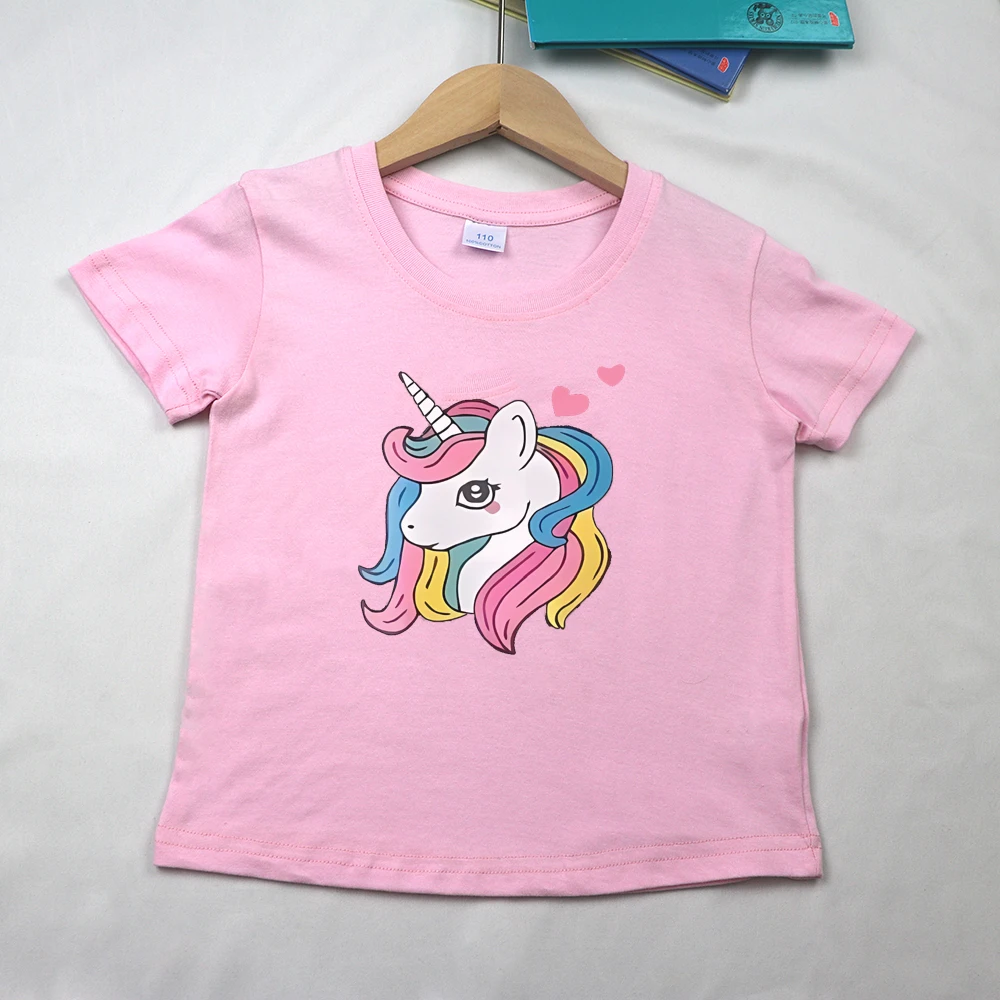 Quality Cotton Summer Unicorn Kids T-shirt Short sleeves for Children Baby Girls Tee Party Princess Girl Clothes Rainbow 3-8Y
Quality Cotton Summer Unicorn Kids T-shirt Short sleeves for Children Baby Girls Tee Party Princess Girl Clothes Rainbow 3-8Y