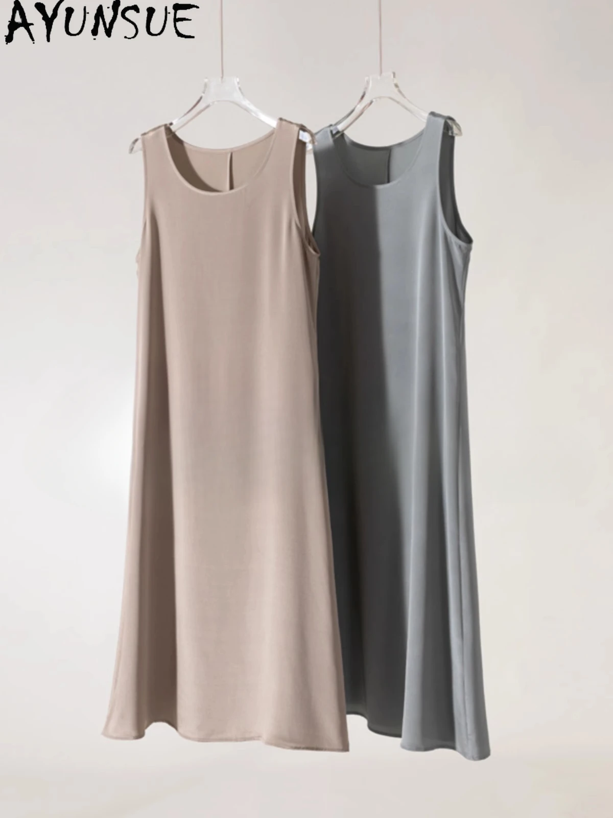 93% Mulberry Silk Women's Summer Dress Round Neck A-Line Luxury Dresses for Women Clothes High Quality Solid Dress Robe Femme
93% Mulberry Silk Women's Summer Dress Round Neck A-Line Luxury Dresses for Women Clothes High Quality Solid Dress Robe Femme