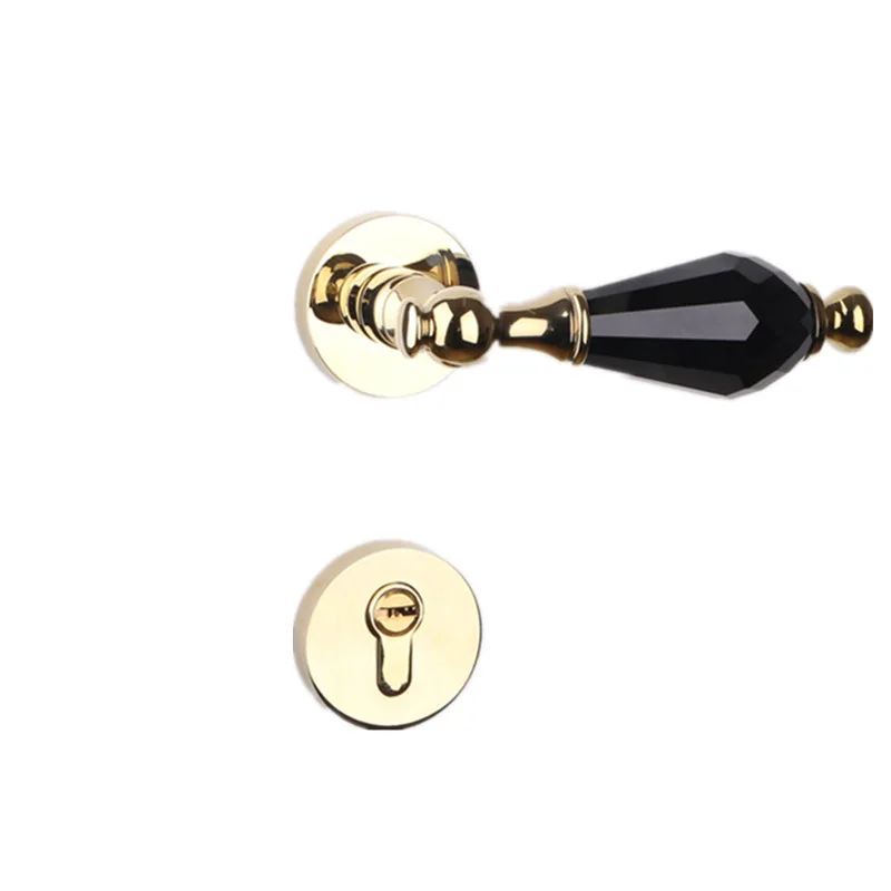 CX crystal black ceramic, indoor gold light luxury silent bedroom American simple wooden door handle with lock
CX crystal black ceramic, indoor gold light luxury silent bedroom American simple wooden door handle with lock