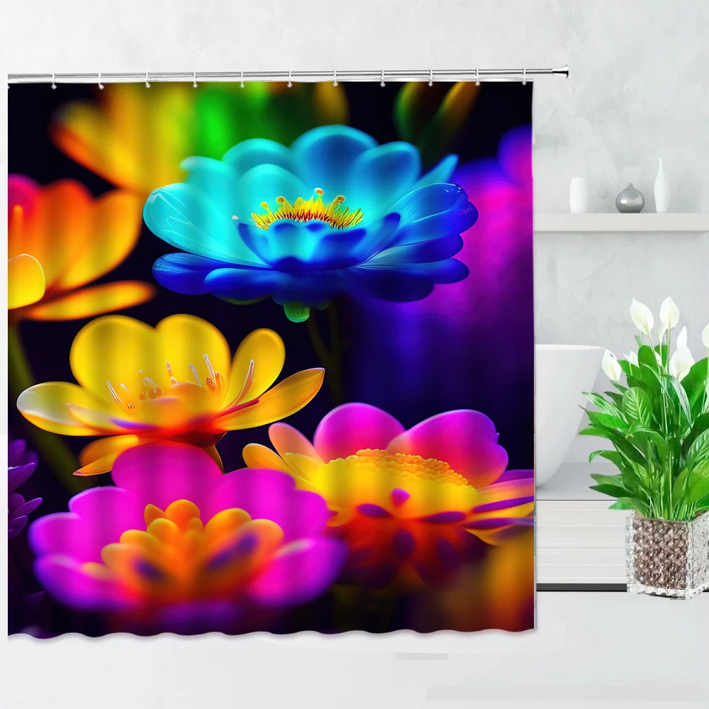 Watercolor Floral Shower Curtain Blooming Colorful Botanical Flower Aesthetic Art Print Bathroom Decor Bath Curtains with Hooks
Watercolor Floral Shower Curtain Blooming Colorful Botanical Flower Aesthetic Art Print Bathroom Decor Bath Curtains with Hooks