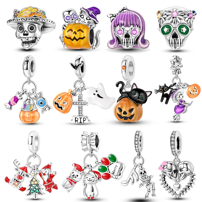 925 Sterling Silver Christmas Halloween Pumpkin Pendant Charms Beads Fit Original Bracelet Necklace for Women DIY
925 Sterling Silver Christmas Halloween Pumpkin Pendant Charms Beads Fit Original Bracelet Necklace for Women DIY