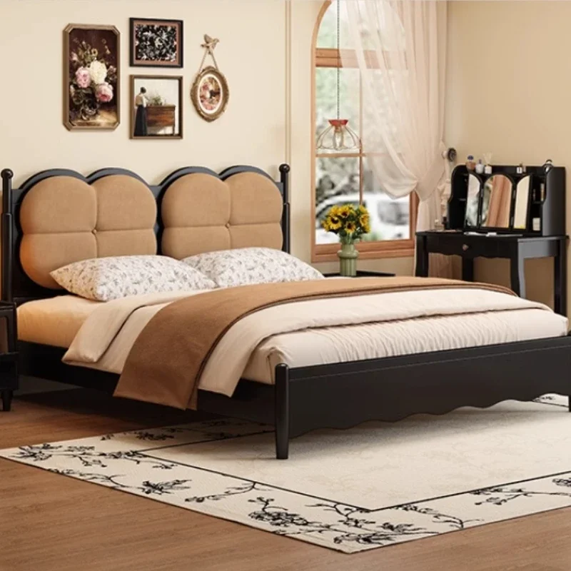 French Square Aesthetics Design Bed Black Solid Wood Design Modern Bed Princess Bedroom Letto Matrimoniale Beliche Furniture
French Square Aesthetics Design Bed Black Solid Wood Design Modern Bed Princess Bedroom Letto Matrimoniale Beliche Furniture