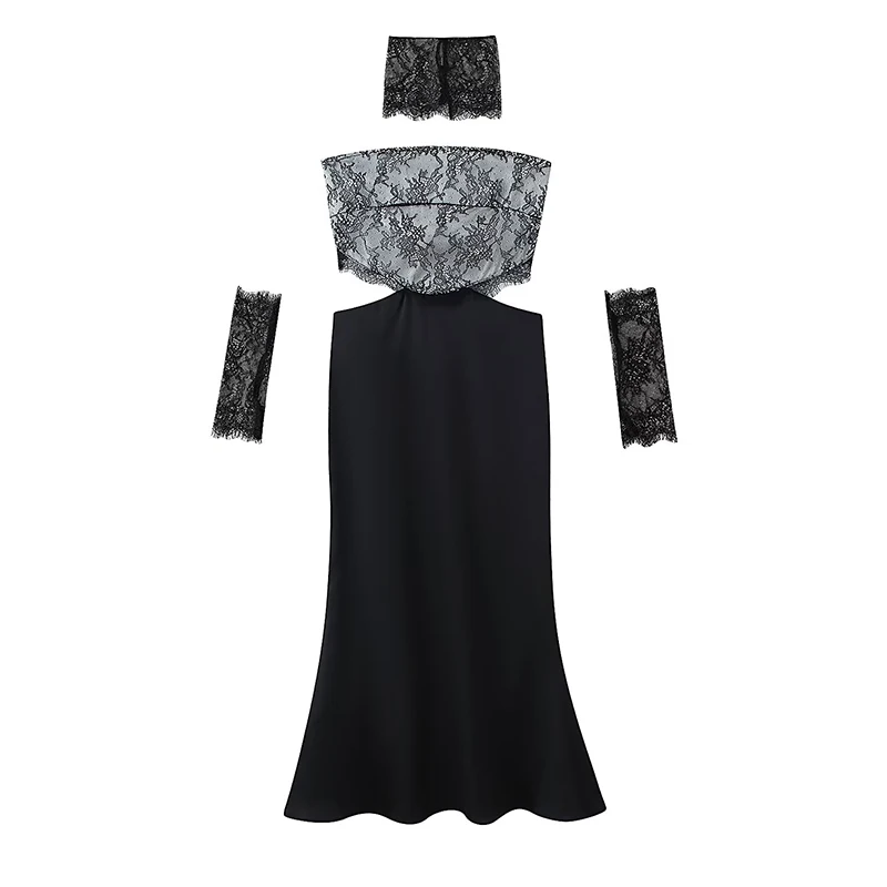 YENKYE Сексуальное женское атласное платье без бретелек с кружевными вставками и открытой спиной, вечернее платье для вечеринок
YENKYE Сексуальное женское атласное платье без бретелек с кружевными вставками и открытой спиной, вечернее платье для вечеринок