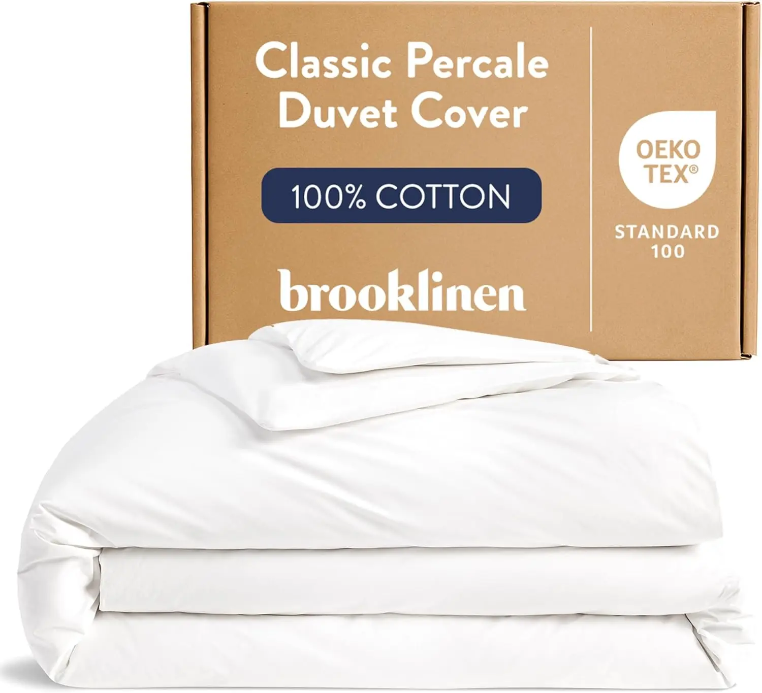 Percale Duvet Cover Full/Queen, 100% Cotton Cool Crisp Breathable with Corner Ties & Button Closure, Machine Washable White
Percale Duvet Cover Full/Queen, 100% Cotton Cool Crisp Breathable with Corner Ties & Button Closure, Machine Washable White