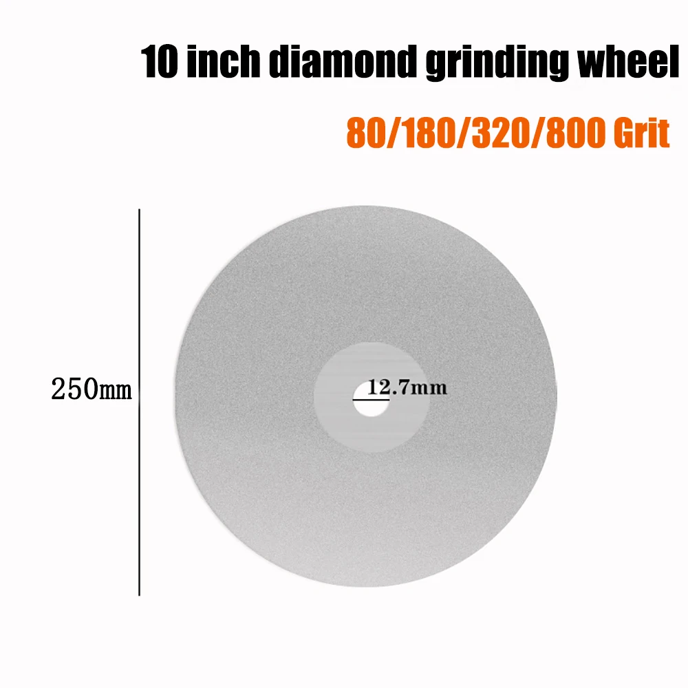 10 Inch 250mm Single Sided Diamond Coated Flat Lap Wheel Polishing Wheels 12.7mm Hole Jewelry Grinding Polished Disc 80-800 Grit
10 Inch 250mm Single Sided Diamond Coated Flat Lap Wheel Polishing Wheels 12.7mm Hole Jewelry Grinding Polished Disc 80-800 Grit
