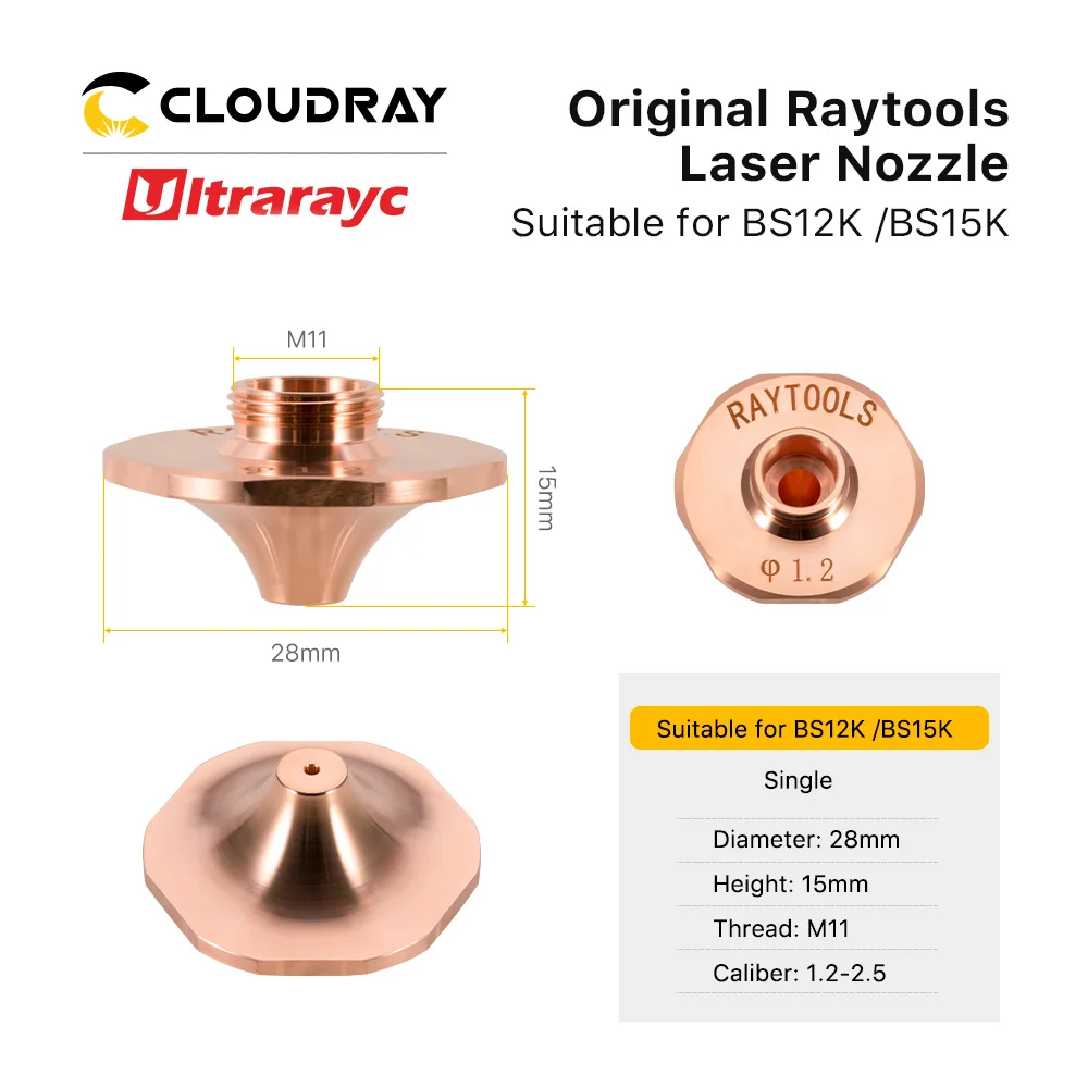 Оригинальная Лазерная насадка Raytools BS12K BS15K диаметром 28 мм, H15, M11, калибр 1,0, 1,2, 1,5, 2,0 мм, внутренняя резьба
Оригинальная Лазерная насадка Raytools BS12K BS15K диаметром 28 мм, H15, M11, калибр 1,0, 1,2, 1,5, 2,0 мм, внутренняя резьба