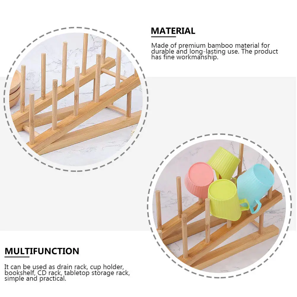1pc Bamboo Bowl Dish Shelf Multi-Functional Kitchen Storage Rack Drain Drying Organizer Home Space Saver Vertical Draining 
1pc Bamboo Bowl Dish Shelf Multi-Functional Kitchen Storage Rack Drain Drying Organizer Home Space Saver Vertical Draining