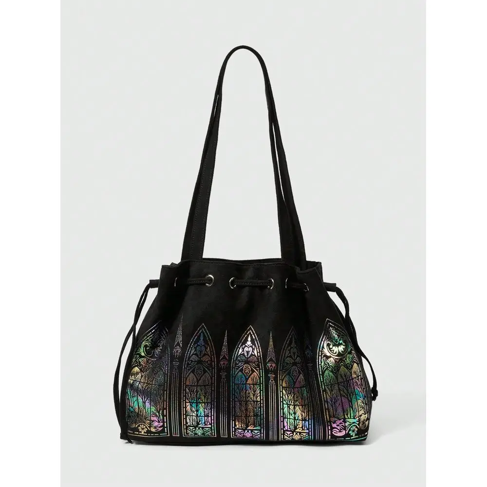 Fairycore Gothic Color Window Tote Bag Niche Dark Large Capacity Commuter Bag Laser Magic Flower Window Shoulder Bag
Fairycore Gothic Color Window Tote Bag Niche Dark Large Capacity Commuter Bag Laser Magic Flower Window Shoulder Bag