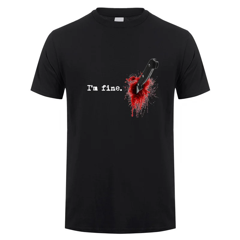 Funny I'm Fine T Shirt Fashion Men Cotton Short Sleeve Dark Humor Awesome Tshirt Gifts Unisex Man Tees DY-042
Funny I'm Fine T Shirt Fashion Men Cotton Short Sleeve Dark Humor Awesome Tshirt Gifts Unisex Man Tees DY-042