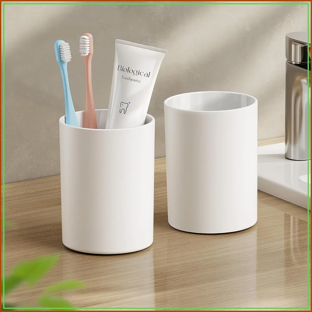 2Pcs 13.75oz 390ml Plastic Bathroom Cup with Non-Slip Pad, Easy Clean Toothbrush Cup, White
2Pcs 13.75oz 390ml Plastic Bathroom Cup with Non-Slip Pad, Easy Clean Toothbrush Cup, White