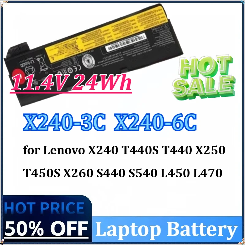 X240-3C X240-6C 11,4 В 24 Втч Аккумулятор для ноутбука Lenovo X240 T440S T440 X250 T450S X260 S440 S540 L450 L470 45N1126 45N1127 45N1130
X240-3C X240-6C 11,4 В 24 Втч Аккумулятор для ноутбука Lenovo X240 T440S T440 X250 T450S X260 S440 S540 L450 L470 45N1126 45N1127 45N1130