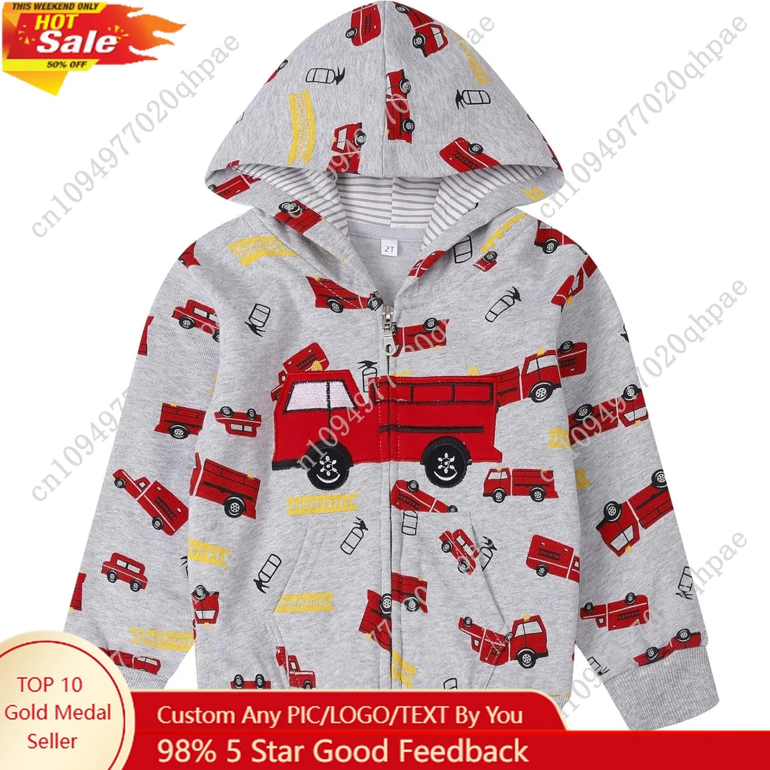 Toddler Zip Up Hoodie Sweatshirt Fall Clothes Boys Jacket With Hood 2-7 Years
Toddler Zip Up Hoodie Sweatshirt Fall Clothes Boys Jacket With Hood 2-7 Years