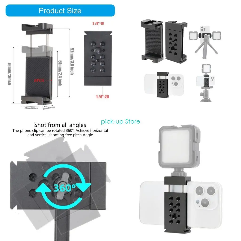 Q5WA Телефон штатив Адаптер Адаптер 360 градусов Вращающийся держатель мобильного телефона Регулировка зажима для селфи -палочки
Q5WA Телефон штатив Адаптер Адаптер 360 градусов Вращающийся держатель мобильного телефона Регулировка зажима для селфи -палочки