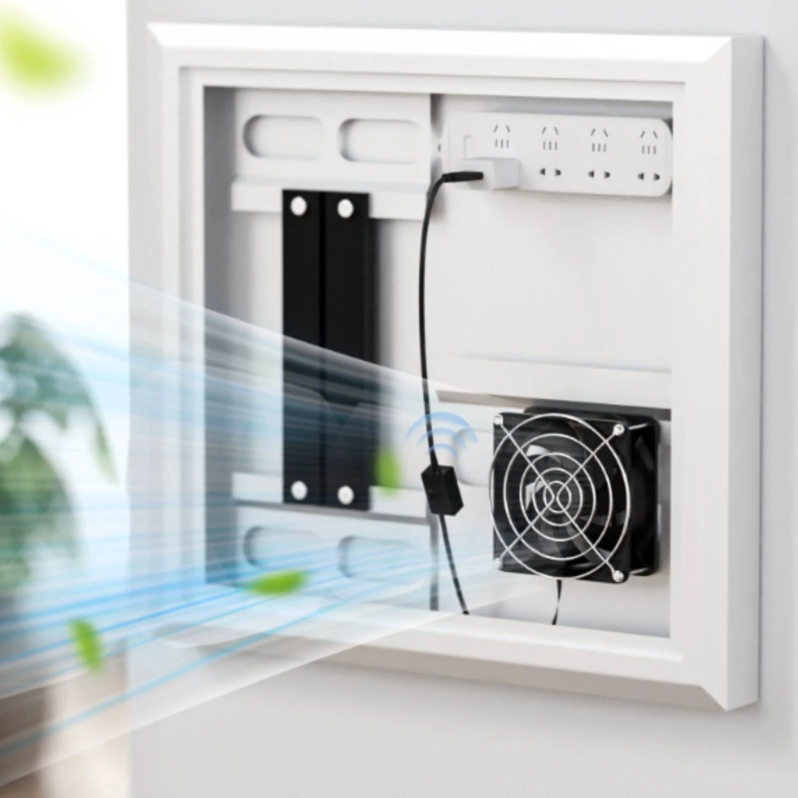 Cabinet Fan Thermostat Set Low Noise Temperature Control Fan Electrical Box Enclosure Cooler High Air Volume Auto on Deactivate
Cabinet Fan Thermostat Set Low Noise Temperature Control Fan Electrical Box Enclosure Cooler High Air Volume Auto on Deactivate