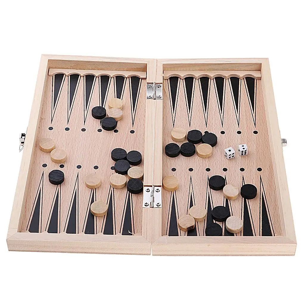 Folding Wooden Chess Set Deluxe Chess Checker Backgammon International Chess Set Traditional Board Game for 2 Players
Folding Wooden Chess Set Deluxe Chess Checker Backgammon International Chess Set Traditional Board Game for 2 Players