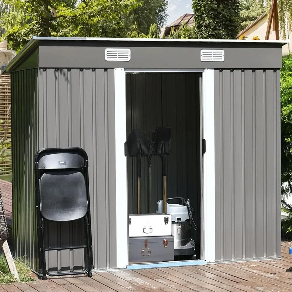 Outdoor Storage Shed, Metal Sheds Storage Garden Shed Tool Shed with Pent Roof , 8 X 4 FT Outdoors Storages Sheds
Outdoor Storage Shed, Metal Sheds Storage Garden Shed Tool Shed with Pent Roof , 8 X 4 FT Outdoors Storages Sheds