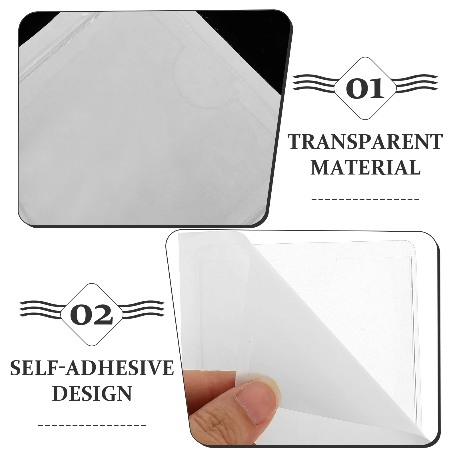 6 Pcs Card Pocket Holder Business Sleeve Adhesive Photo Sleeves Plastic Holders Clear
6 Pcs Card Pocket Holder Business Sleeve Adhesive Photo Sleeves Plastic Holders Clear