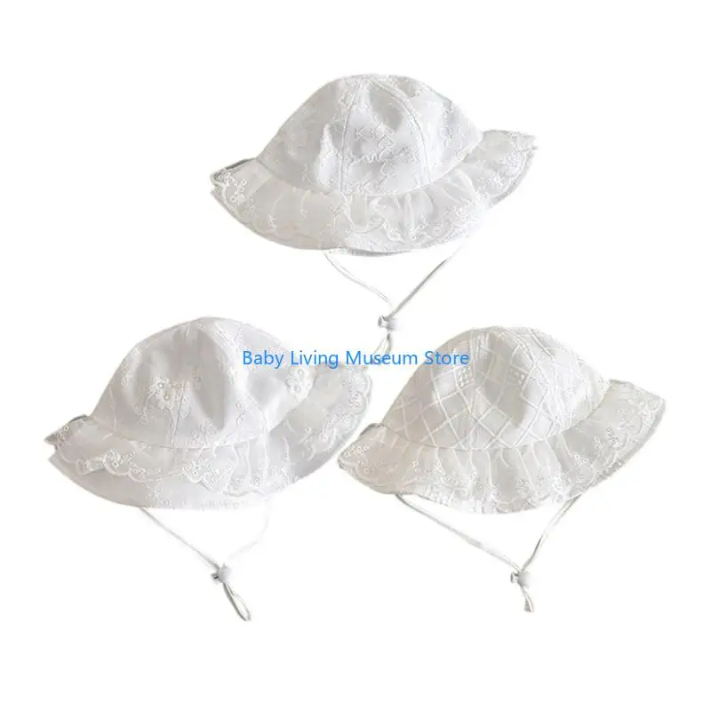 P31C Embroidered Lace Infant Sunhat 6-24M Retro Fishereman Hat Feature Cotton Fabric
P31C Embroidered Lace Infant Sunhat 6-24M Retro Fishereman Hat Feature Cotton Fabric