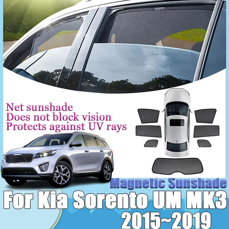 For Kia Sorento UM MK3 2015-2019 SunShades Protection Pads Anti-UV Privacy Visors Magnetic Mesh Heat Insulation Auto Accessories
For Kia Sorento UM MK3 2015-2019 SunShades Protection Pads Anti-UV Privacy Visors Magnetic Mesh Heat Insulation Auto Accessories