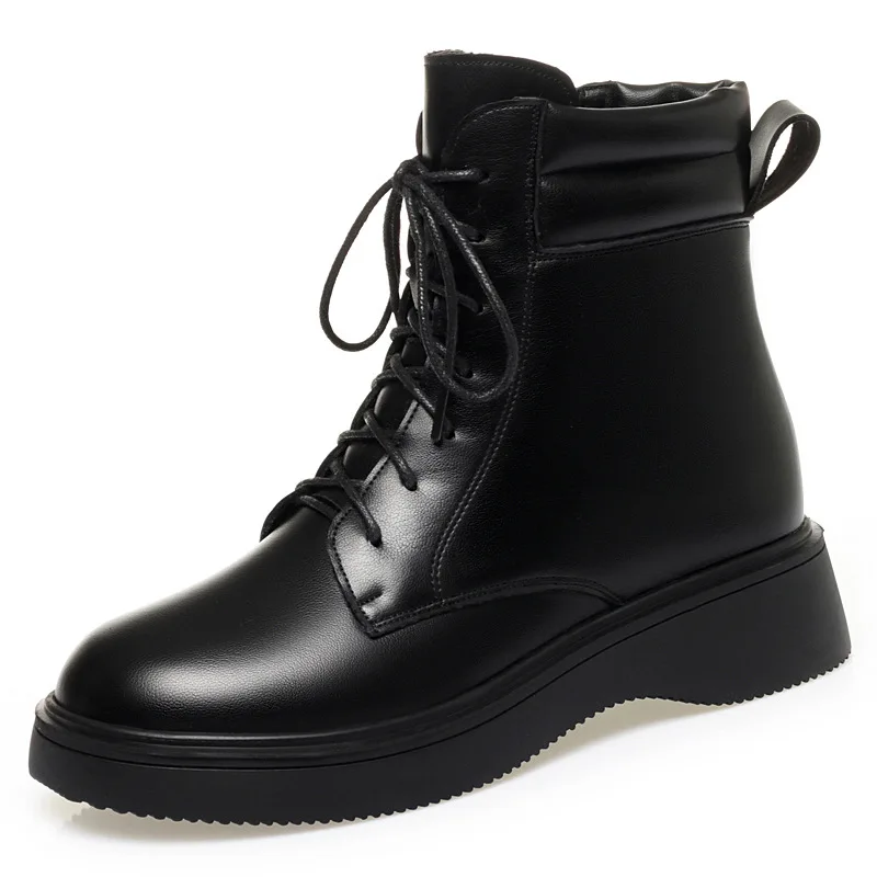 4cm Thick Bottom Comfortable Black Soft Leather Motorcycle Boots Winter Shoes 2025 Flat Heel Short Fur Warm Ankle Boots for Mom
4cm Thick Bottom Comfortable Black Soft Leather Motorcycle Boots Winter Shoes 2025 Flat Heel Short Fur Warm Ankle Boots for Mom