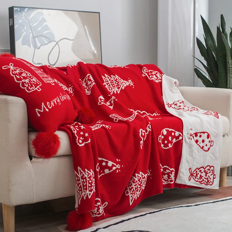Christmas Tree Ball Knitting Leisure Living Room Sofa Blanket Holiday Decoration Red Blanket
Christmas Tree Ball Knitting Leisure Living Room Sofa Blanket Holiday Decoration Red Blanket