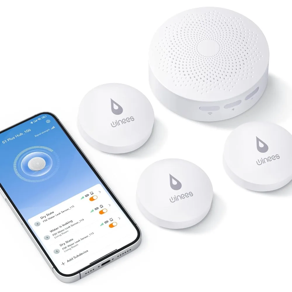 Детектор утечки воды Wi-Fi, 3 датчика воды в упаковке с регулируемой сигнализацией 100 дБ, оповещение о утечке, уведомление по электронной почте и SMS
Детектор утечки воды Wi-Fi, 3 датчика воды в упаковке с регулируемой сигнализацией 100 дБ, оповещение о утечке, уведомление по электронной почте и SMS