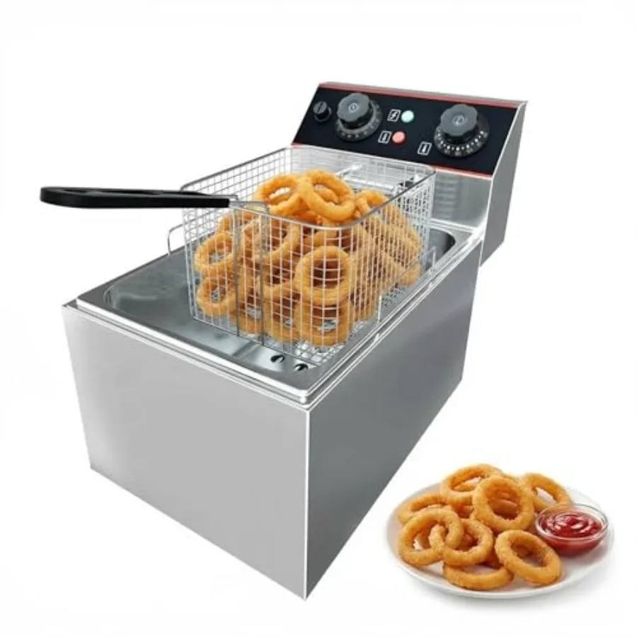 11.5QT Commercial Deep Fryer Stainless Steel Countertop Electric Deep Fryer with Basket Easy to Clean 1500W
11.5QT Commercial Deep Fryer Stainless Steel Countertop Electric Deep Fryer with Basket Easy to Clean 1500W