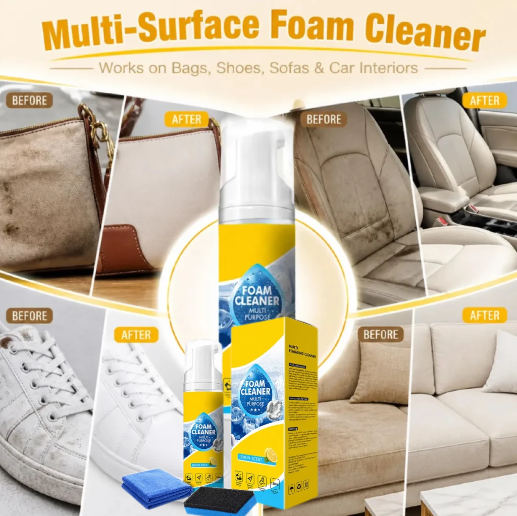 Strong Decontamination Interior Leather Seat Spray Multi-Purpose Car Foam Cleaner Lemon Scent Rinse-free Eliminate Odors Cleaner
Strong Decontamination Interior Leather Seat Spray Multi-Purpose Car Foam Cleaner Lemon Scent Rinse-free Eliminate Odors Cleaner