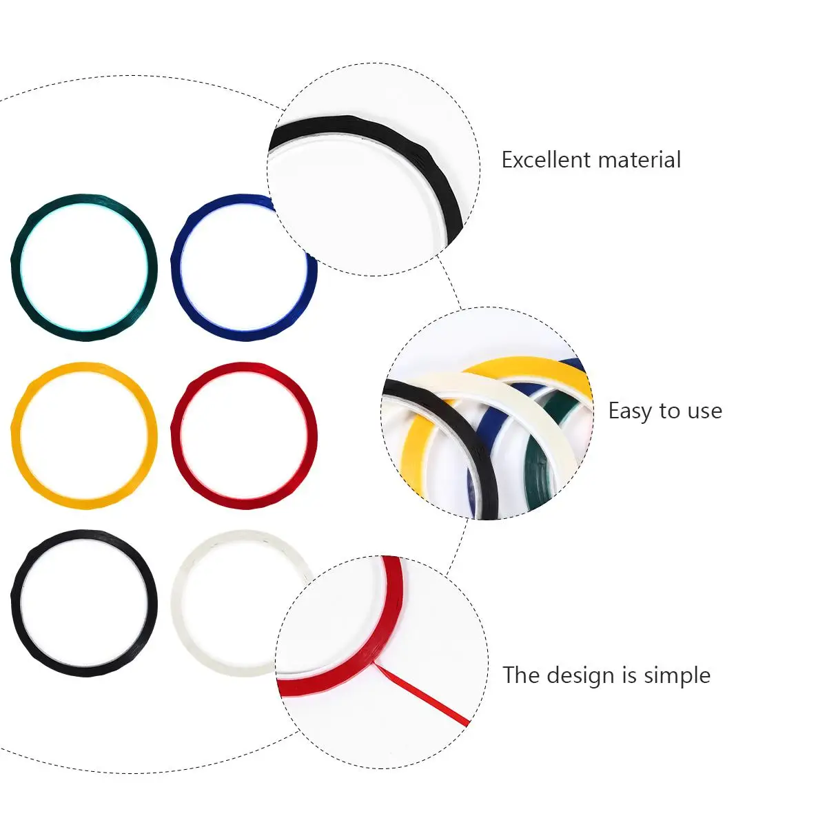 6pcs Identification Tape 3MMx33CM Removable Marking Sticker for Whiteboard Plastic Glass Wood Metal Ceramics Desktop Positioning
6pcs Identification Tape 3MMx33CM Removable Marking Sticker for Whiteboard Plastic Glass Wood Metal Ceramics Desktop Positioning