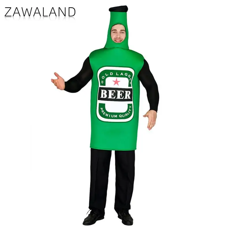 Zawaland Cosplay Costume Men Beer Bottle Print Funny Purim Carnival Jumpsuit Green Holiday Suit Comfortable Adult Party Clothes
Zawaland Cosplay Costume Men Beer Bottle Print Funny Purim Carnival Jumpsuit Green Holiday Suit Comfortable Adult Party Clothes