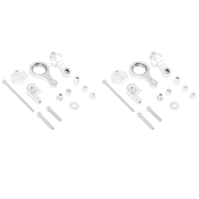 2Set Cnc Aluminum Adjustable Motorcycles Steering Stabilizer Damper Bracket Mount Kit For Yamaha Yzf R6 2006-2017 Silver
2Set Cnc Aluminum Adjustable Motorcycles Steering Stabilizer Damper Bracket Mount Kit For Yamaha Yzf R6 2006-2017 Silver