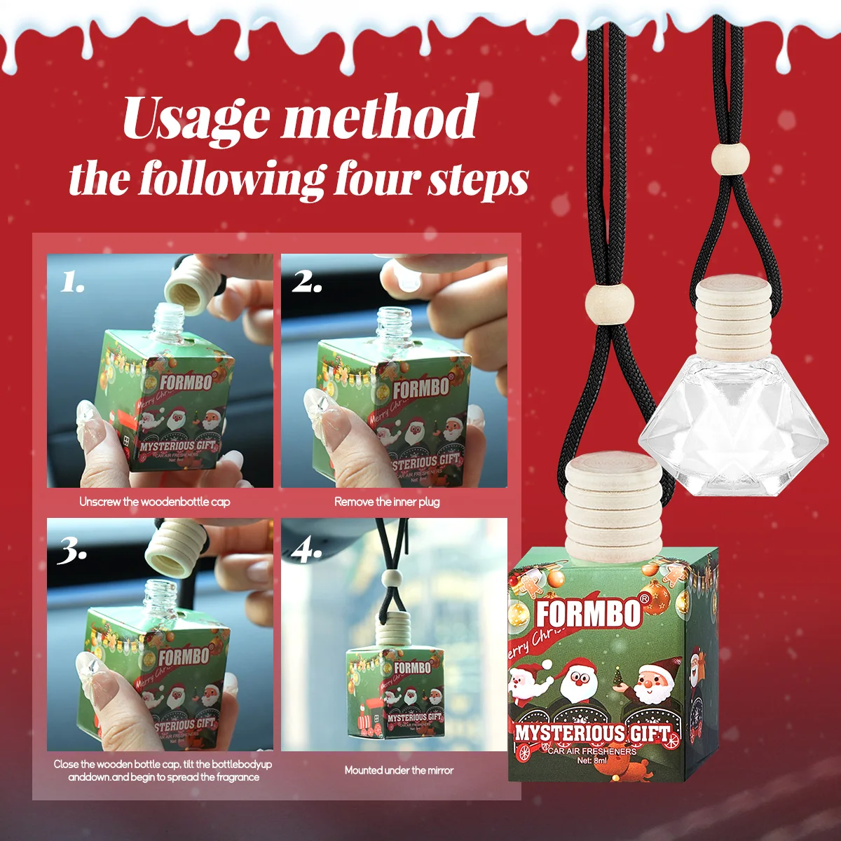 8ml FORMBO Perfume Bottle with Fruity Aromatherapy Equipped with Car Line Aromatherapy Hanger Fresh Air Odor Removal Function
8ml FORMBO Perfume Bottle with Fruity Aromatherapy Equipped with Car Line Aromatherapy Hanger Fresh Air Odor Removal Function