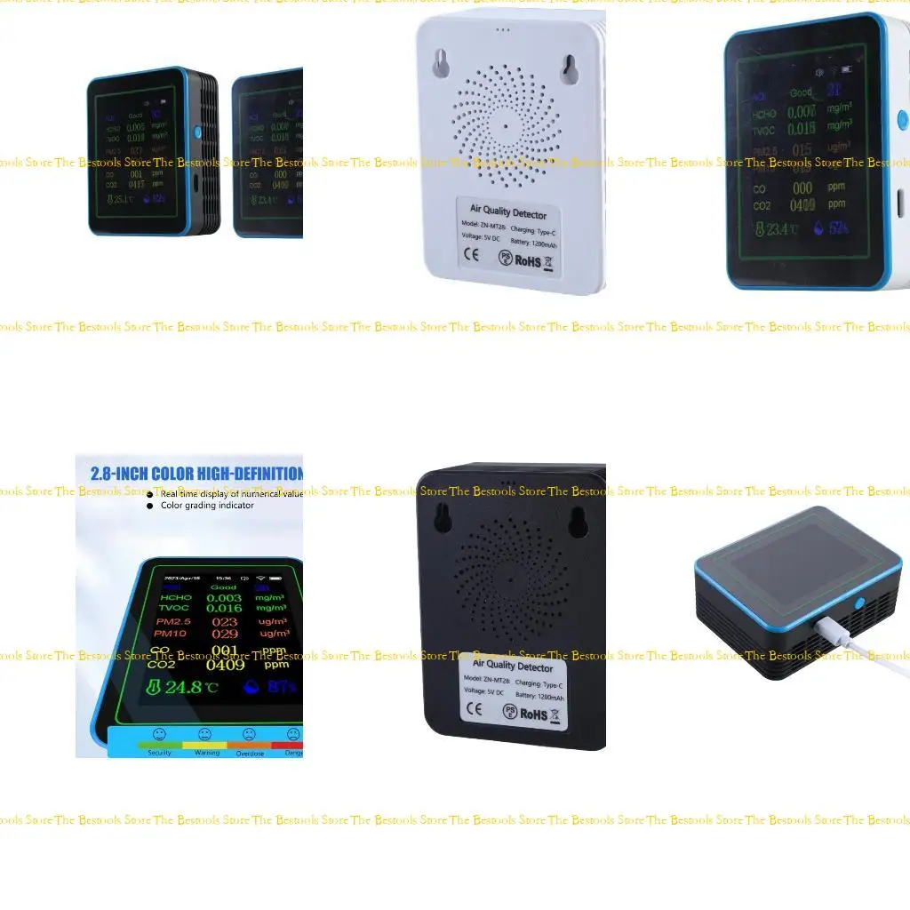 12PF Accurate Tester HCHO TVOC CO CO2 PM2.5 PM10 Testing Meter Tester for Indoor Home WiFi Air Quality Pollution Meter
12PF Accurate Tester HCHO TVOC CO CO2 PM2.5 PM10 Testing Meter Tester for Indoor Home WiFi Air Quality Pollution Meter