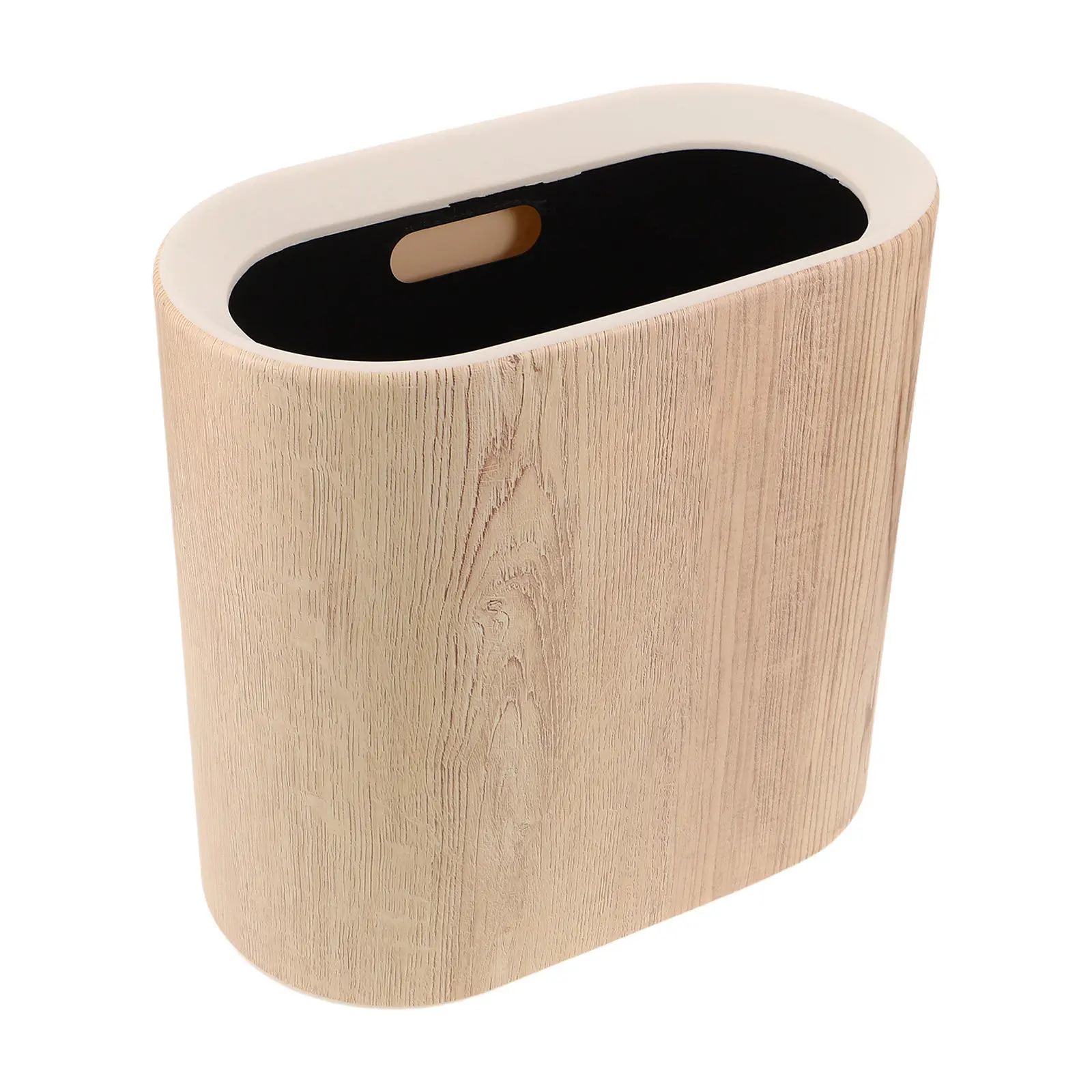 Wood Grain Trash Can with Lid Narrow Space Small Garbage Bin Bedroom Bathroom Office Covered Pet Proof Plastic Waste Basket
Wood Grain Trash Can with Lid Narrow Space Small Garbage Bin Bedroom Bathroom Office Covered Pet Proof Plastic Waste Basket