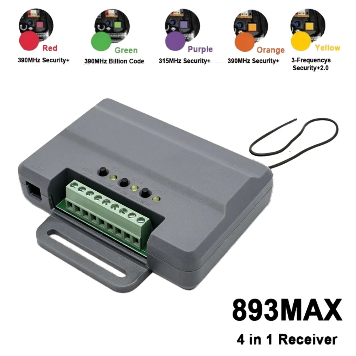 Для 893MAX 890MAX 895MAX 893LM 891LM 371LM 373LM 971LM 973LM приемник дистанционного управления гаражными воротами 310 МГц 315 МГц 390 МГц
Для 893MAX 890MAX 895MAX 893LM 891LM 371LM 373LM 971LM 973LM приемник дистанционного управления гаражными воротами 310 МГц 315 МГц 390 МГц