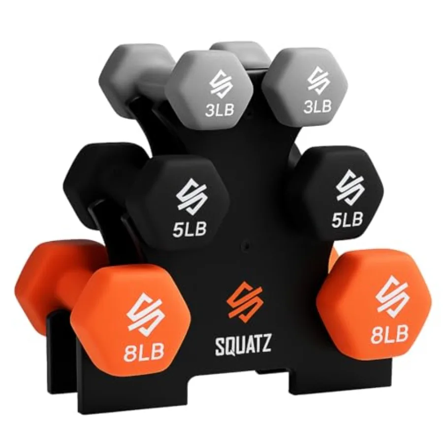 SQUATZ Dumbbell Weights Set with Stand for Home Gym Steel Construction Black Finish Compact Storage Stand with Adjustable Resis
SQUATZ Dumbbell Weights Set with Stand for Home Gym Steel Construction Black Finish Compact Storage Stand with Adjustable Resis