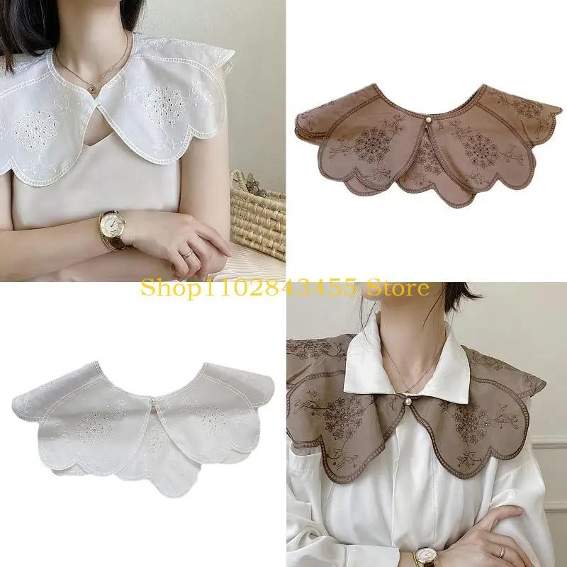 49MC Съемная блузка Ложный вязаный крючком воротник с цветочным узором из хлопка с искусственным воротником 
49MC Съемная блузка Ложный вязаный крючком воротник с цветочным узором из хлопка с искусственным воротником