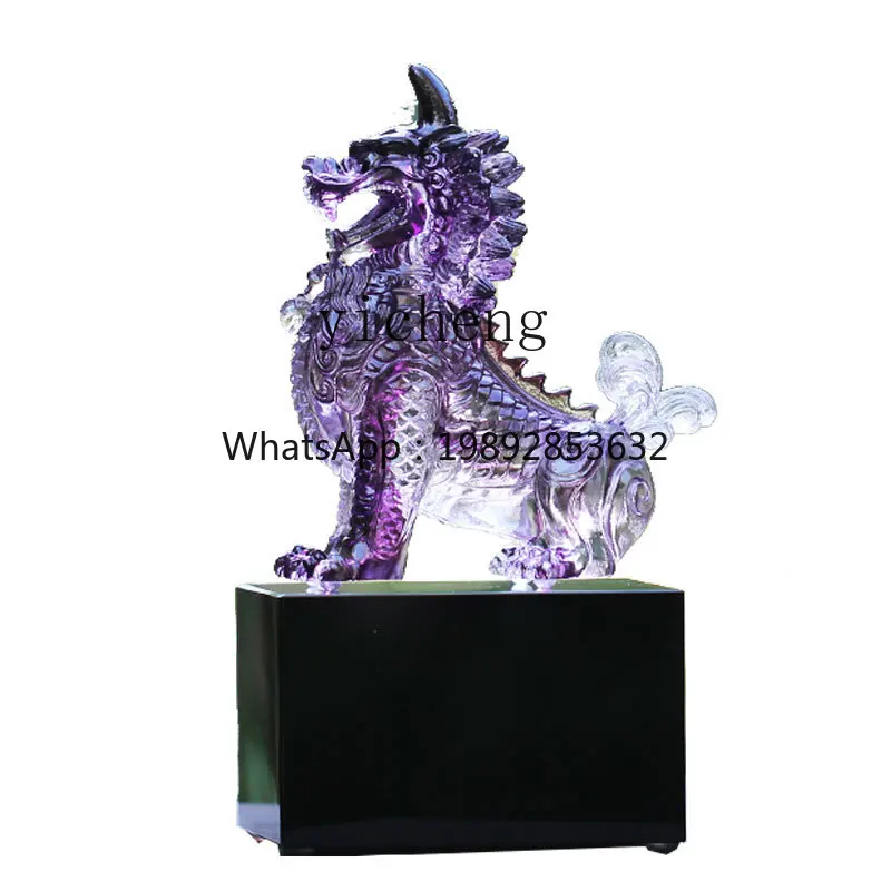 H3-26 Zhizhi glazed unicorn feng shui ornament home living room office desktop display decoration
H3-26 Zhizhi glazed unicorn feng shui ornament home living room office desktop display decoration