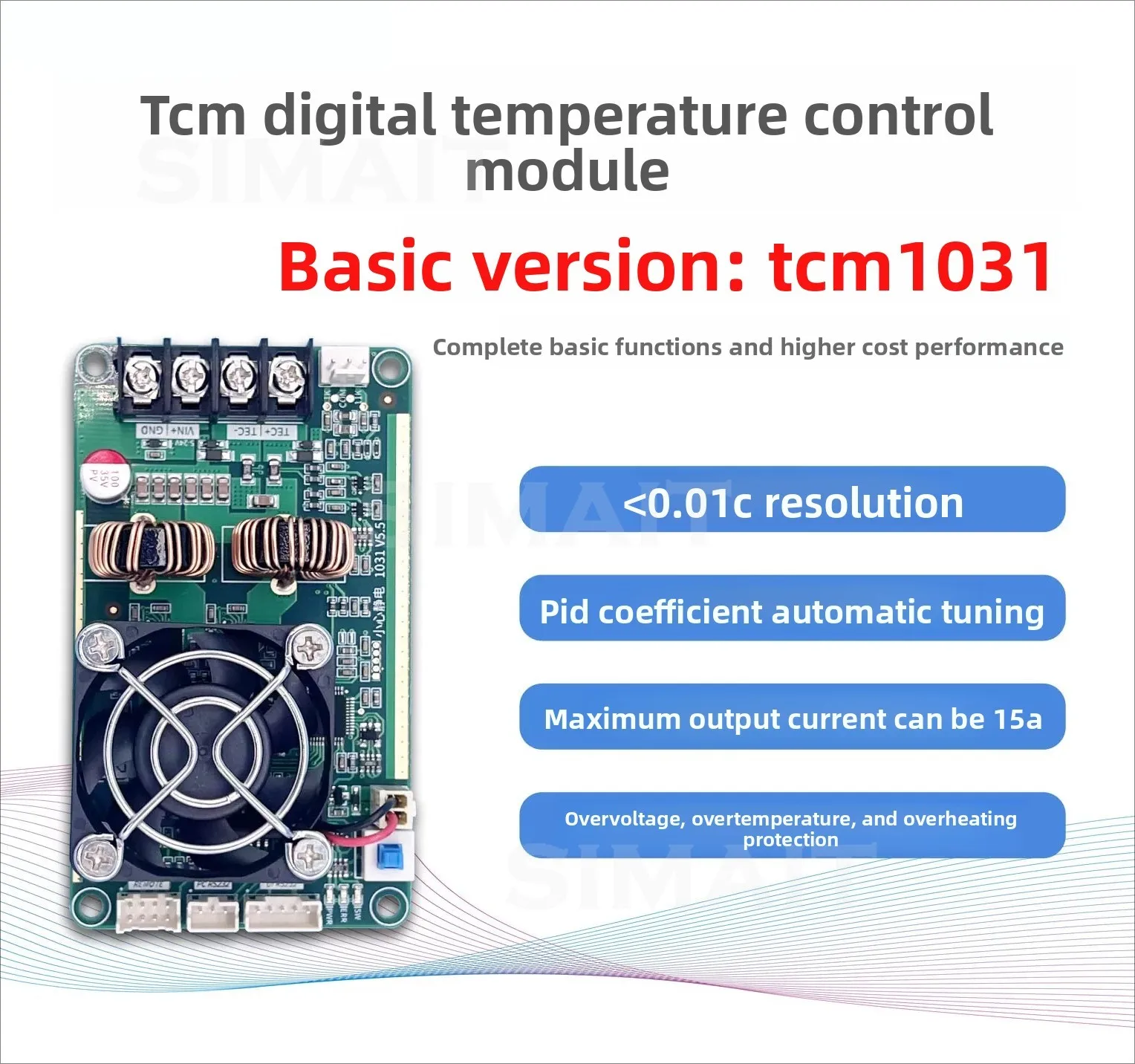 TCM1031 Dual-Channel TEC Temperature Controller | Semiconductor Cooler Driver Module with PID Control
TCM1031 Dual-Channel TEC Temperature Controller | Semiconductor Cooler Driver Module with PID Control