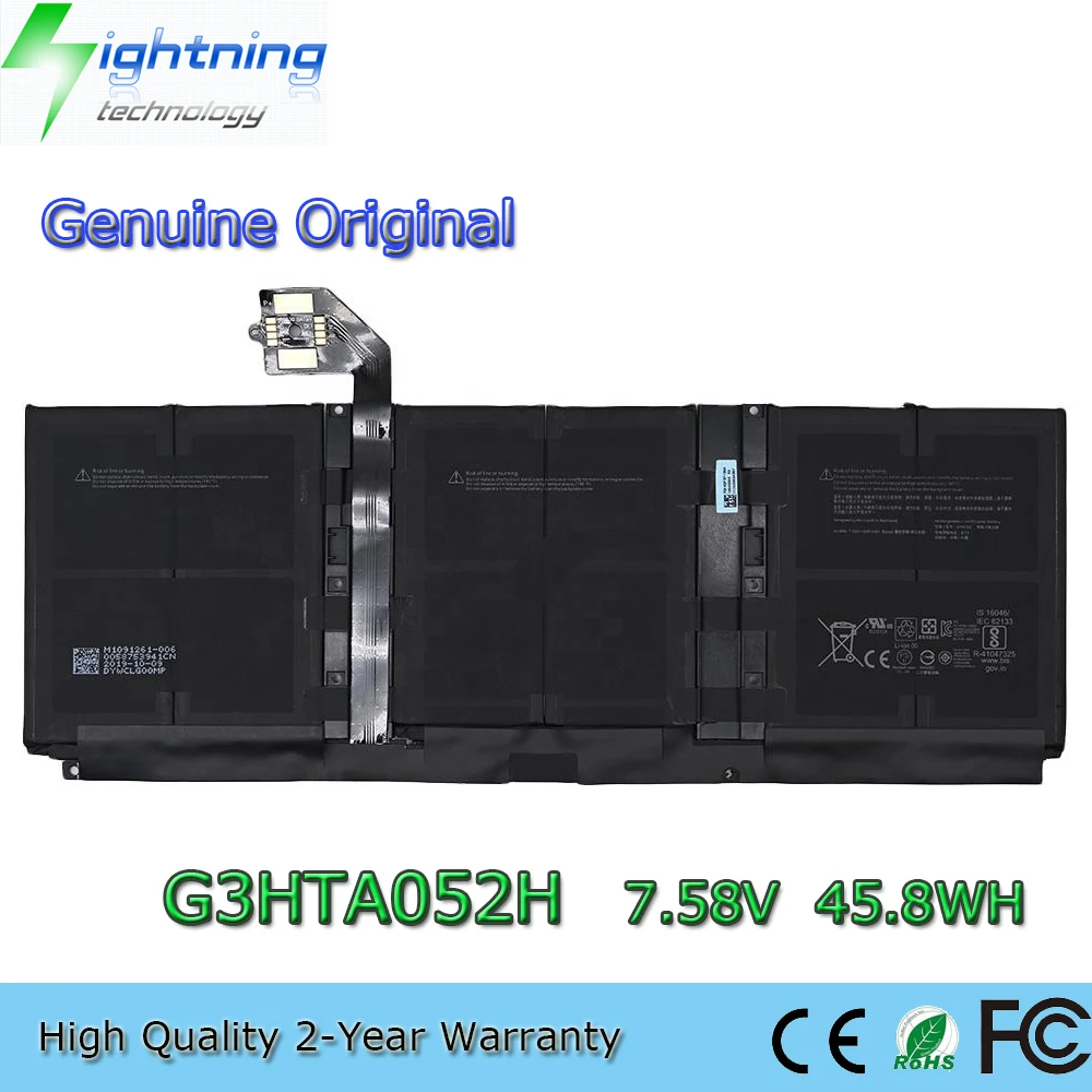 Brand New Genuine Original G3HTA052H 7.58V 45.8Wh Laptop Battery for Microsoft Surface 3 13.5 15Inch 1872 DYNT02
Brand New Genuine Original G3HTA052H 7.58V 45.8Wh Laptop Battery for Microsoft Surface 3 13.5 15Inch 1872 DYNT02