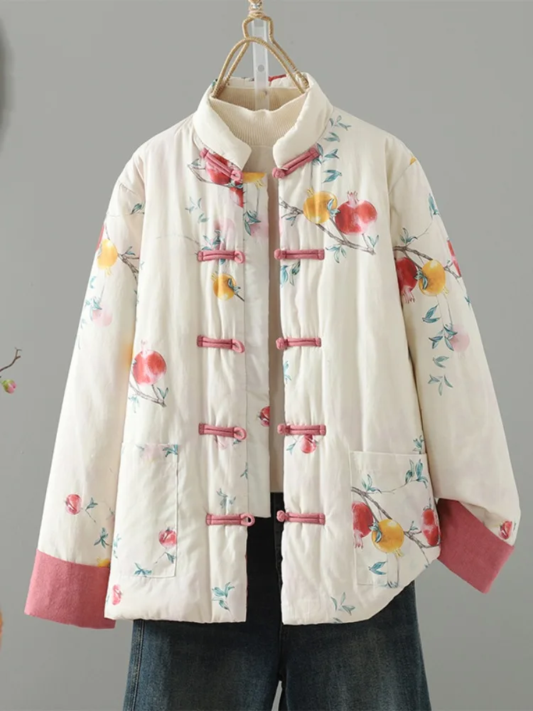 New Chinese Sle Handmade Cotton Jaet Women's Winter Lightweight Warm Home Cotton Coat Loose Fit Printed Floral Pattern
New Chinese Sle Handmade Cotton Jaet Women's Winter Lightweight Warm Home Cotton Coat Loose Fit Printed Floral Pattern
