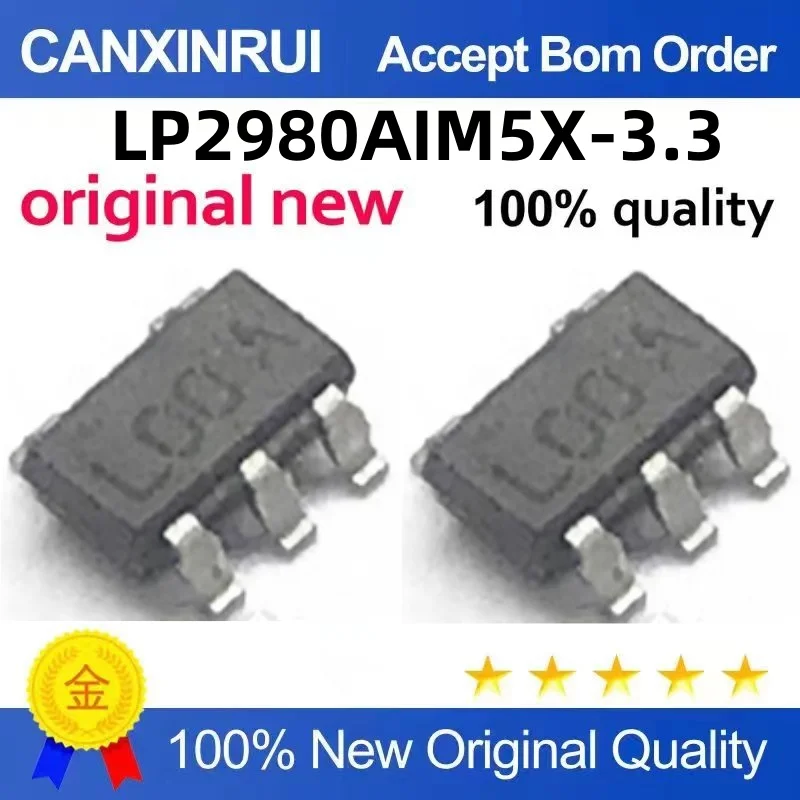 (100 pieces)LP2980AIM5X-3.3/NOPB SOT23-5 Chip 50mA 3.3V LDO Regulator L00A
(100 pieces)LP2980AIM5X-3.3/NOPB SOT23-5 Chip 50mA 3.3V LDO Regulator L00A