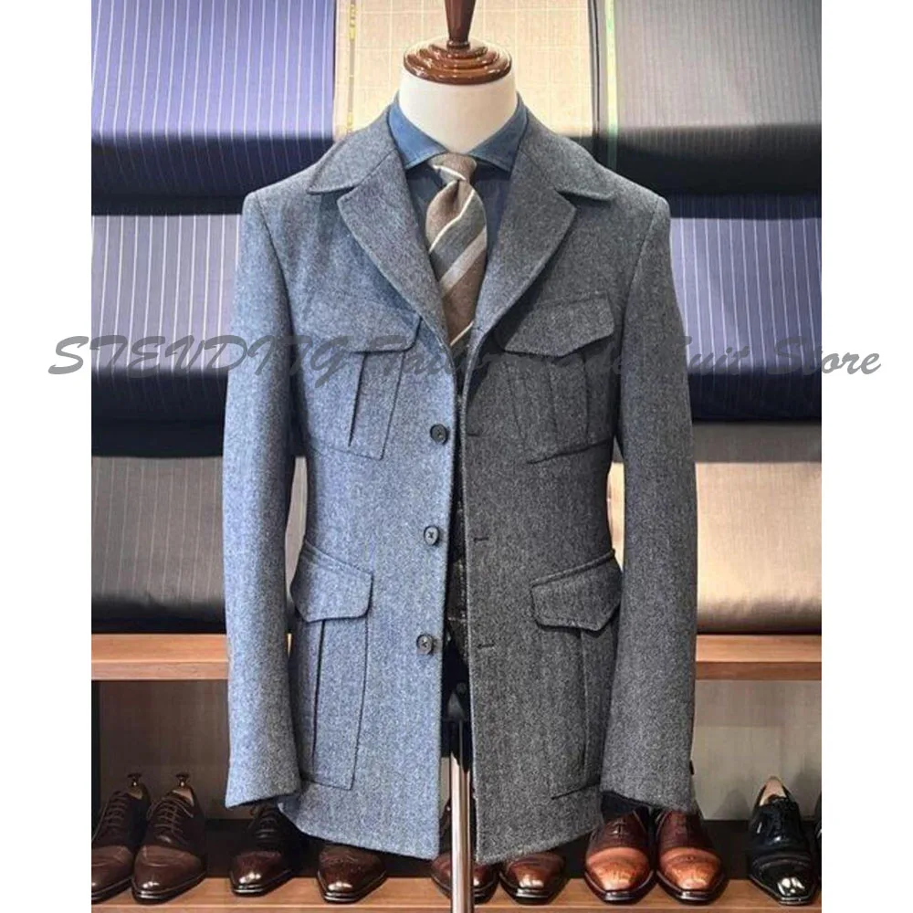 Повседневные вечерние костюмы, однобортный пиджак с вырезом на воротнике, 1 шт., 4 кармана, модная мужская одежда для торжественных случаев, особый крой
Повседневные вечерние костюмы, однобортный пиджак с вырезом на воротнике, 1 шт., 4 кармана, модная мужская одежда для торжественных случаев, особый крой